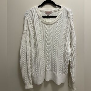 Philosophy White Viscose Blend Sweater Used Size XL